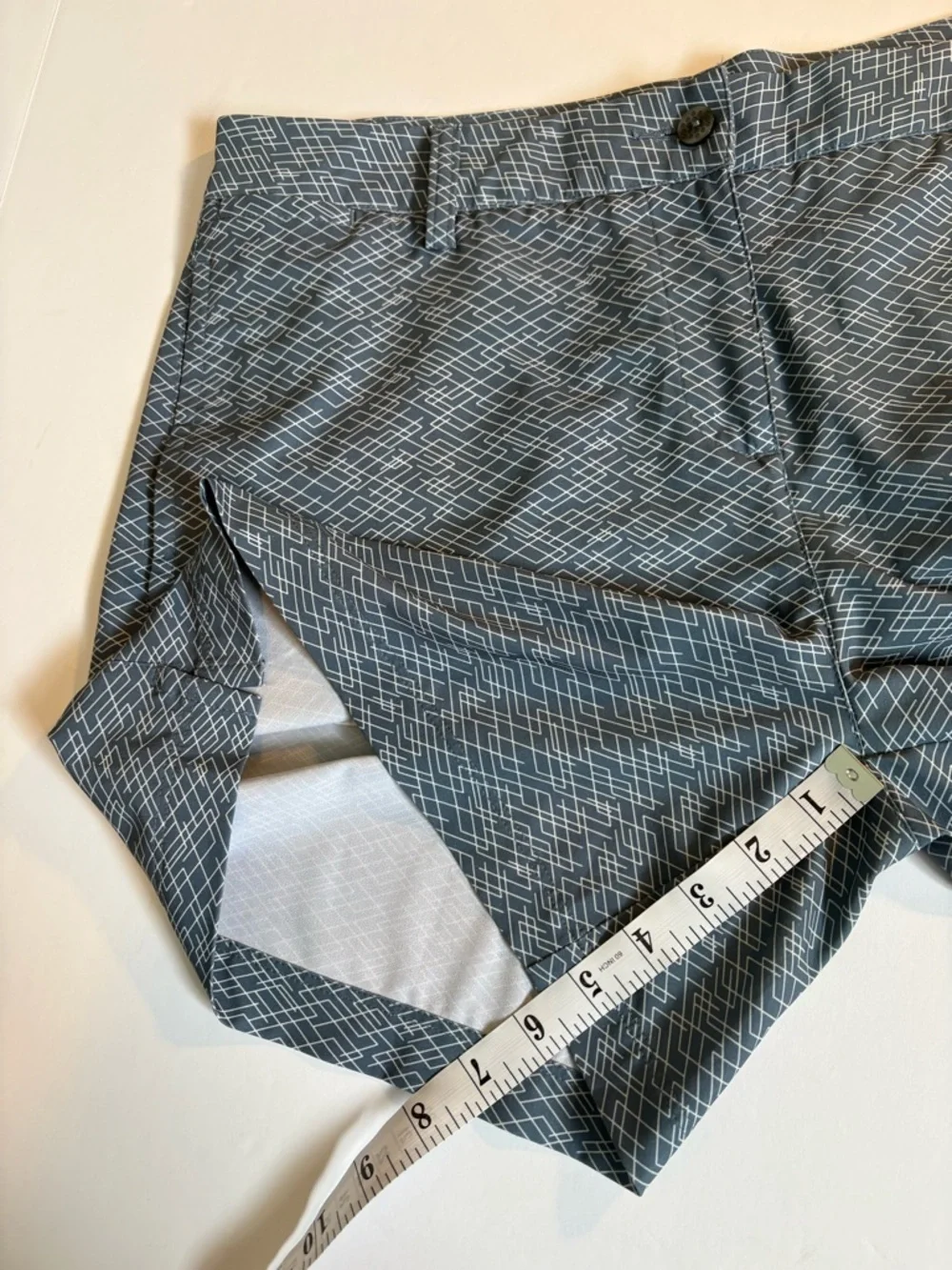 Puma Blue Geometric Print Golfing Women’s Shorts, Sz 12. - Picture 8 of 10
